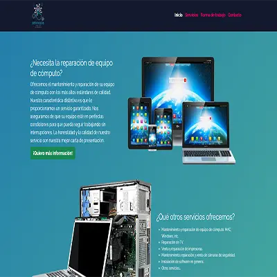 Vista previa del sitio web Servicios Técnicos Integrados.